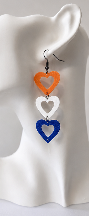 Oilers Inspired 3D Printed Earrings