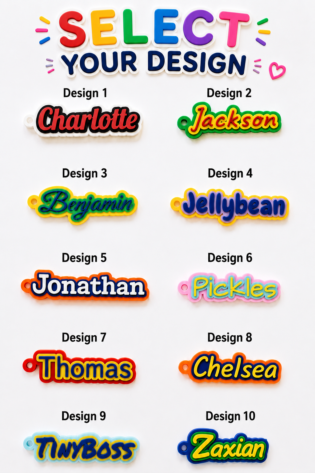 3D Printed Name Keychain – 3 Colour Custom