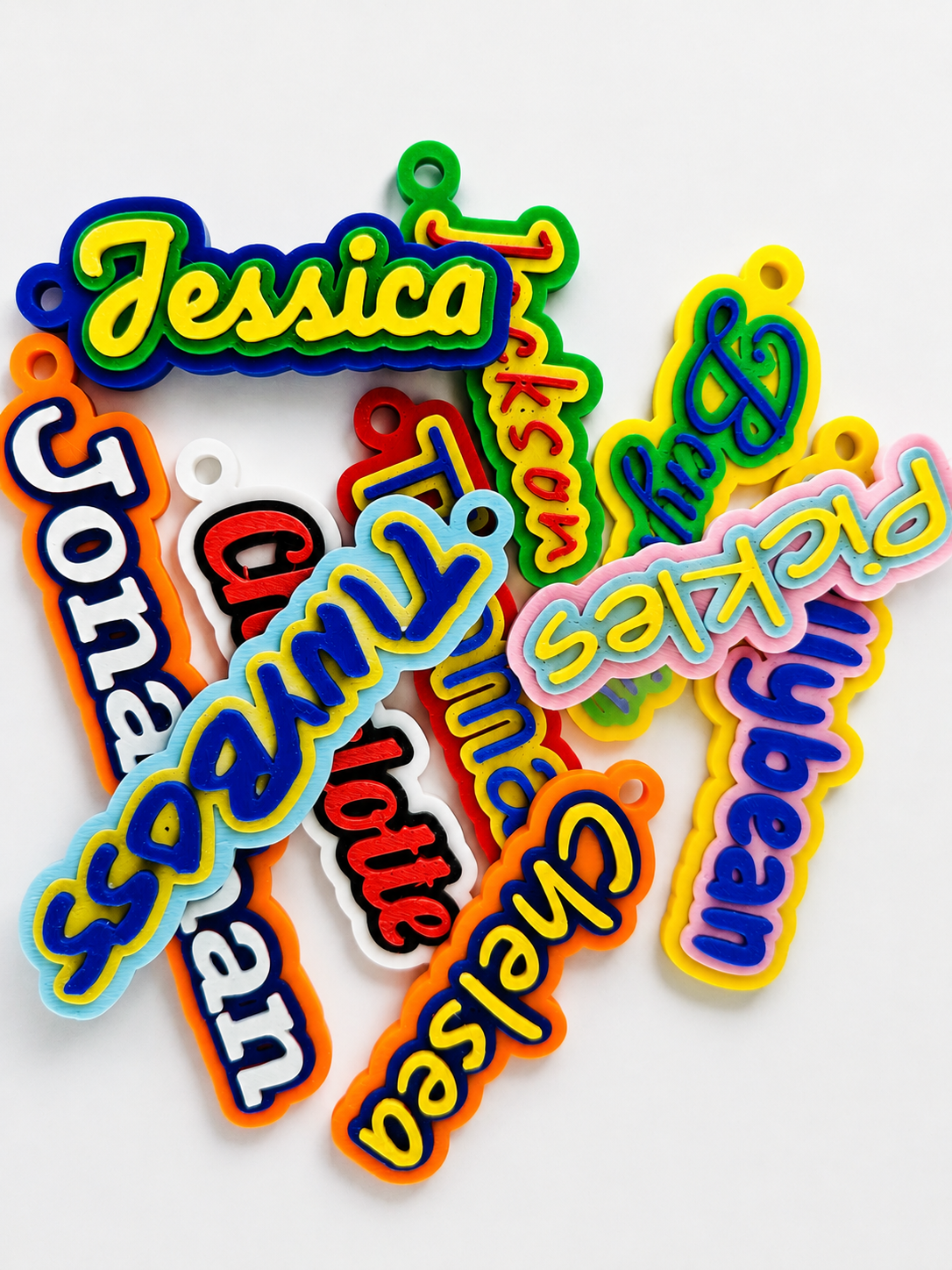 3D Printed Name Keychain – 3 Colour Custom