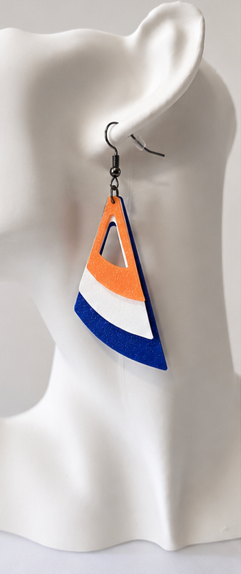 Oilers Inspired 3D Printed Earrings