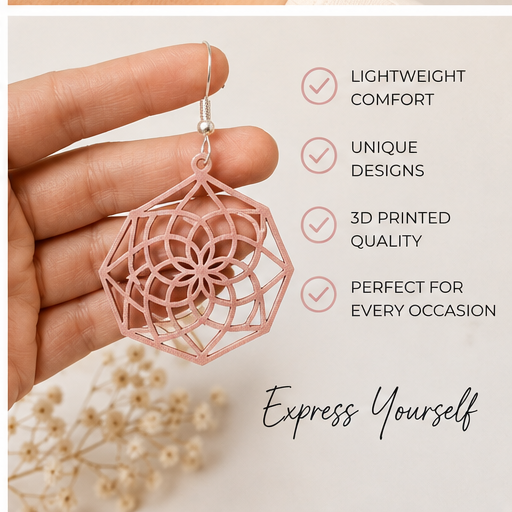 3D Printed Boho Earrings